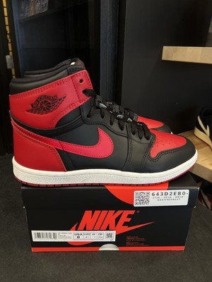 Jordan 1 Retro High '85 OG Bred (2025) Size 8, PREOWNED