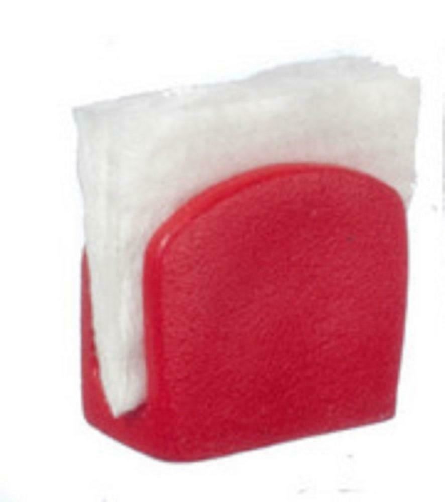 Dolls House Red Napkin Serviette Holder Miniature Kitchen Diner Cafe Accessory