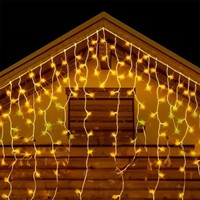 Led-Eiszapfen-Lichterkette Warmweiß 10M Batteriebetrieben
