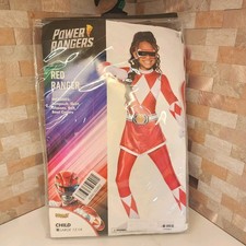 Large 12-14 Red Power Ranger Costume Outfit Officially Licensed Jumpsuit New