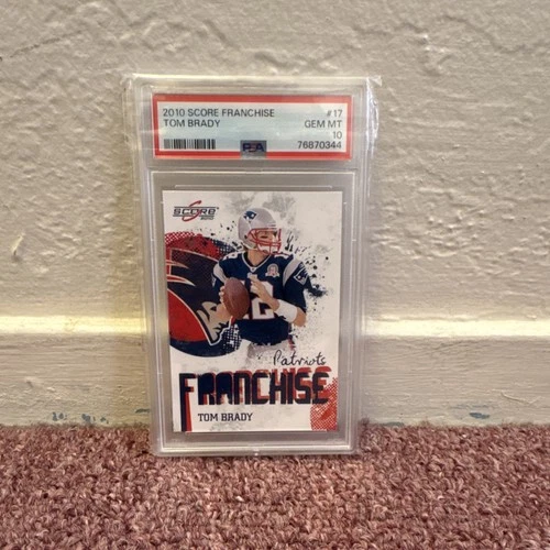 NO RESERVE 2010 Panini Score Franchise Tom Brady #17 Patriots PSA 10