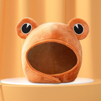 Frosch Plüsch Mütze weich warm Kostüm Kopf Zubehör lustig Neuheit Mütze für Winter