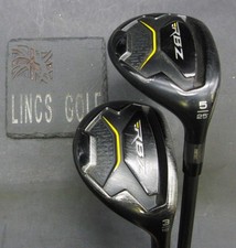 Set of 2 TaylorMade RBZ Black 3+5 Hybrids Regular Graphite Shafts RBZ Grips*