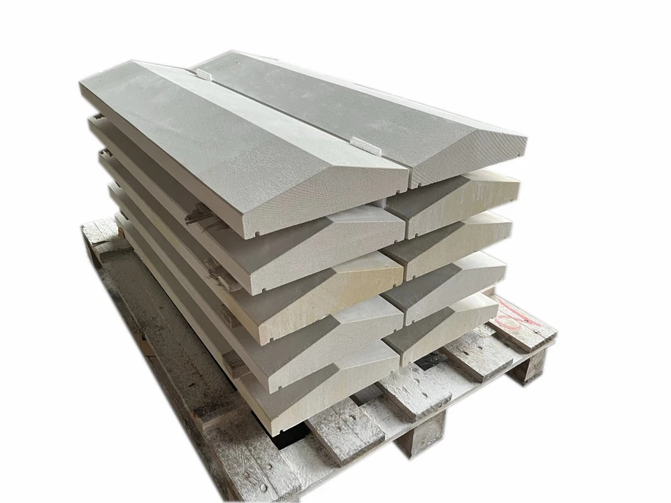 Mauerabdeckung ab 100x20x3-6 cm Naturstein Sandstein Grau Gelb mit Satteldach - Bild 4 von 4