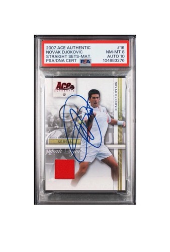 Novak Djokovic [Materials] #16 2007 Ace Authentic Straight Sets card