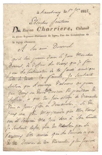 Imperial Royal French Main Post Office 1812 128 Hambourg Department Stamp