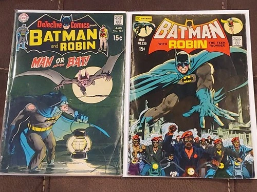Vintage DC COMICS lot BATMAN #230 with ROBIN & Detective Comics #402 1971