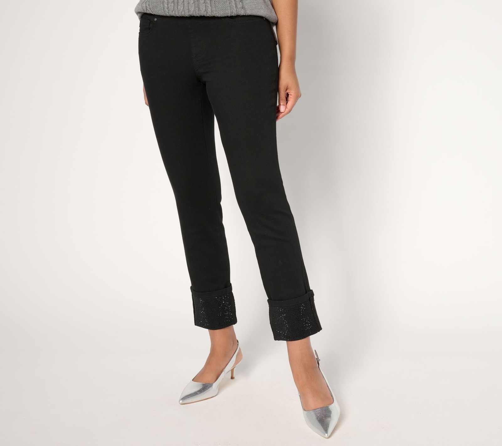 Belle by Kim Gravel Women's Pants Sz 2 Regular TripleLuxe Twill Black A667162