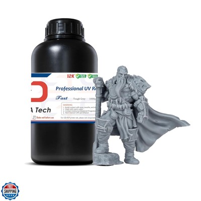 Fast ABS-Like 3D Printer Resin, Tough Grey, Enhanced Durability for 3D Printi...