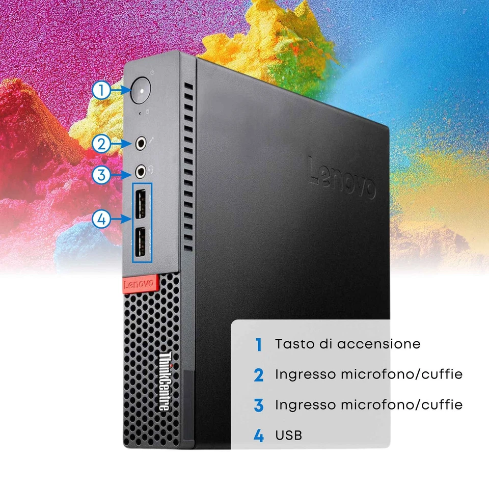 Postazione Completa Pc Lenovo i5-6400 8Gb 256Gb Monitor 24" Win10 Ricondizionato - Immagine 4 di 4