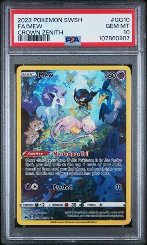2023 Pokemon SWSH FA/MEW Crown Zenith PSA 10 Gem MT #GG10