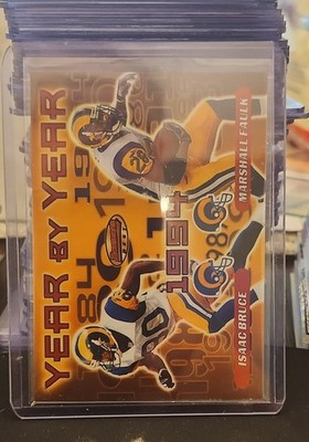 2000 Bowman's Best - Year by Year Marshall Faulk, Isaac Bruce #Y7
