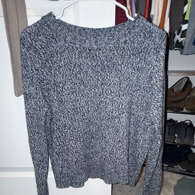 Divided by H&M Gray Marled Chunky-Knit Pullover Sweater M Acrylic Blend