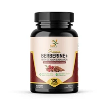 Berberine HCl + Ceylon Cinnamon – 1,300mg | Organic | No Fillers | 120 Capsules