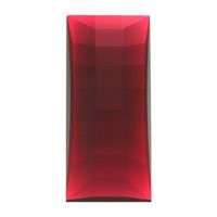 Stained Glass Jewels - 20x45mm Rectangle Faceted - Gold/pink