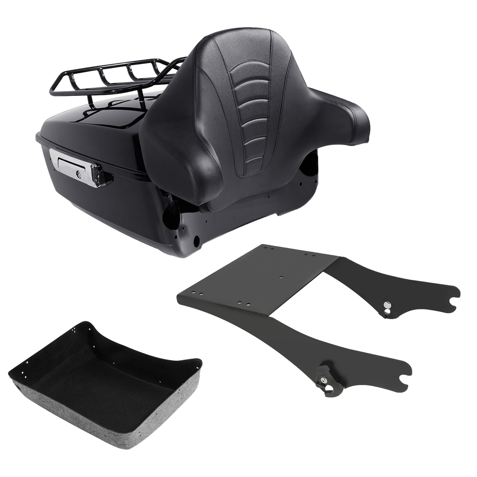 Tour Pack Rack Wrap Backrest Detachable HD Road King Street Electra Glide 97-08