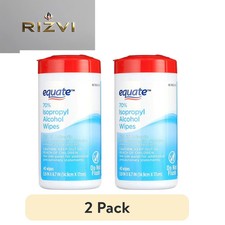 Equate 70 Isopropyl Alcohol Wipes, 40 Wipes 2 pack 