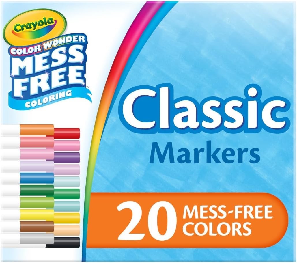 Crayola Color Wonder Marker Refill Set (20ct), Mess Free Bro