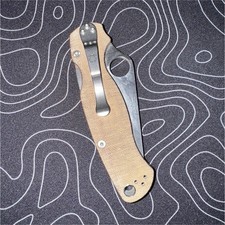 Spyderco Paramilitary 2 CruWear Micarta Folding Pocketknife Ambidextrous