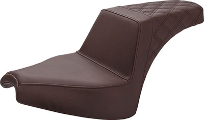 SADDLEMEN - I21-04-173BR - Step-Up Seat - Front Smooth/Rear Lattice - Brown - Ch