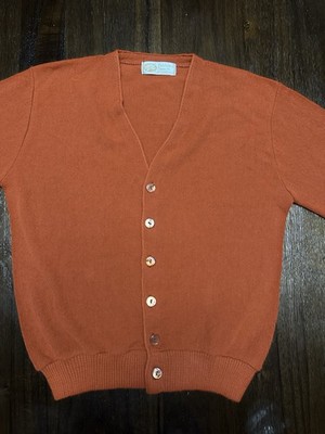 Pebble Beach of California Rust Knit Cardigan Women s Size Medium