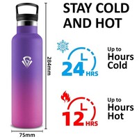 Edelstahl Trinkflasche 750Ml Bpa-Frei Auslaufsicher Doppelwandig Thermosflasche