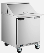 27" Mega Top Refrigerated Sandwich Prep Table Beverage Air SPE27-12M-B NSF 4795