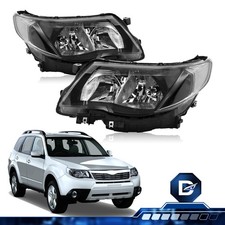 For 2009-2013 Subaru Forester Halogen Black Left And Right Headlight Assembly For 2009-2013 Subaru Forester Halogen Black Left And Right Headlight Assembly