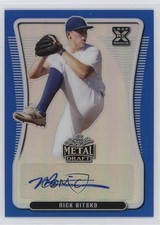 2020 Leaf Metal Draft Blue Rainbow 33/35 Nick Bitsko #BA-NB1 Auto 0dw