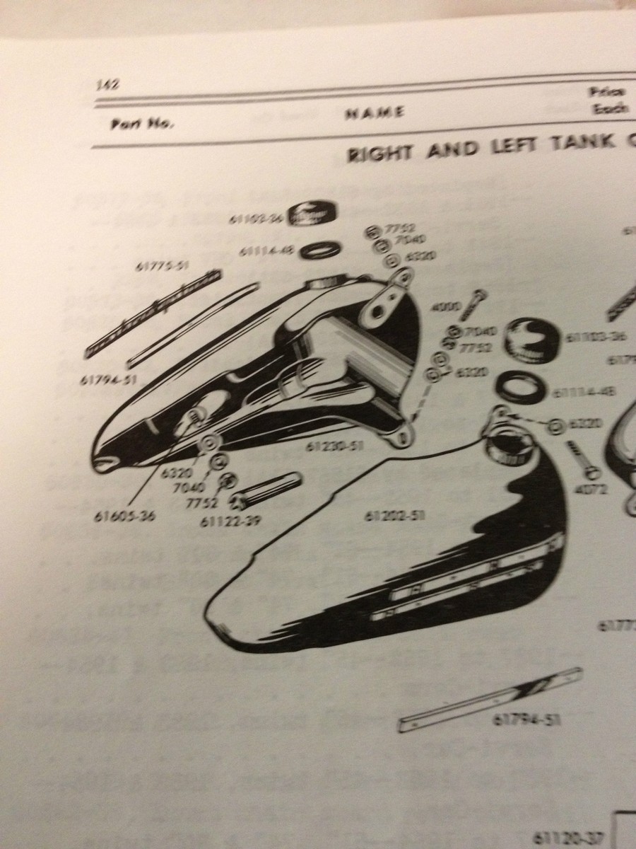 Harley CP-1038 Gas Fuel Tank Mounting Kit EL FL FLH UL Cad Plated