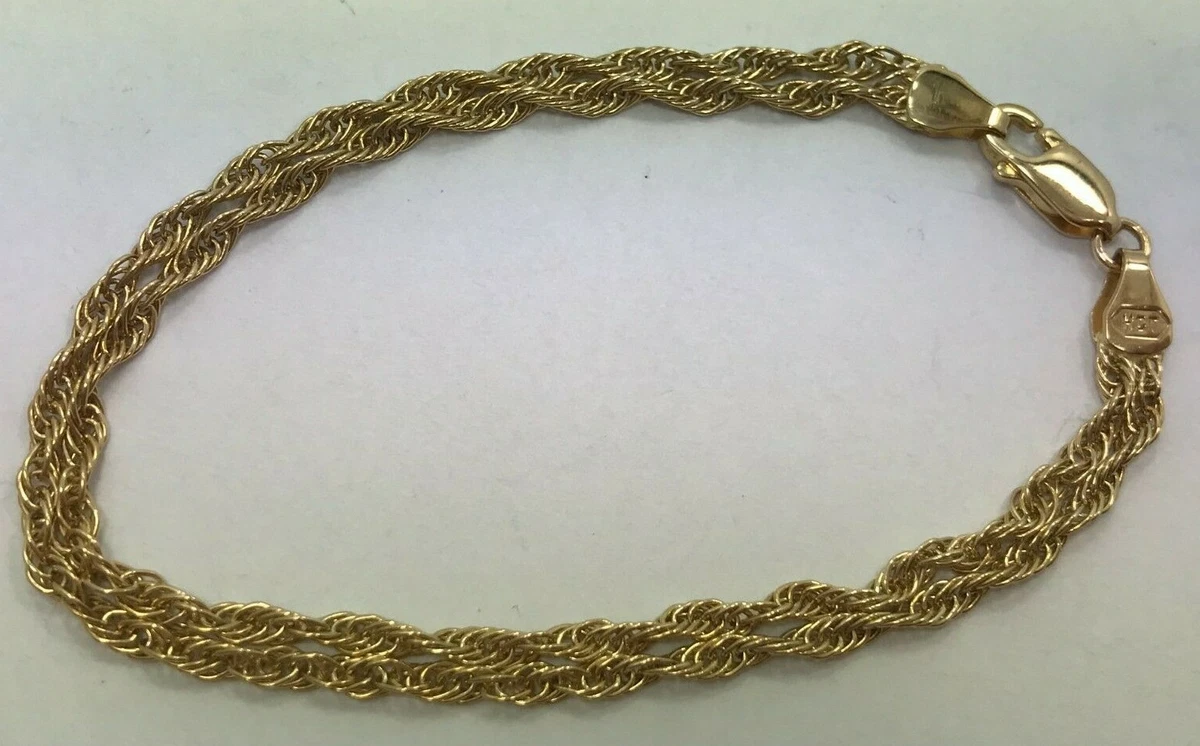 18k gold rope bracelet deals