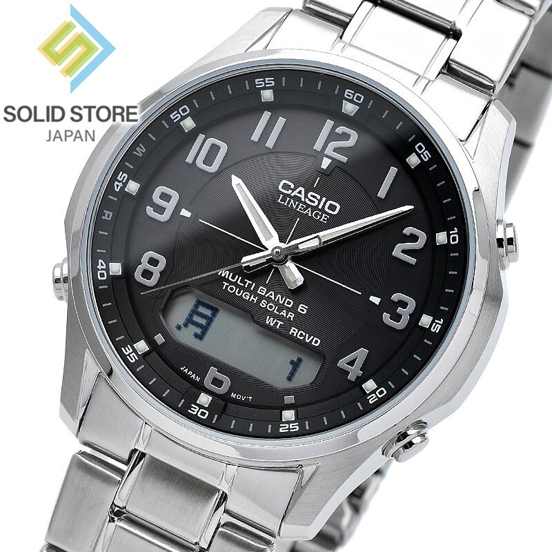 CASIO LINEAGE LCW-M100DE-1A3JF Stainless Steel Radio Solar