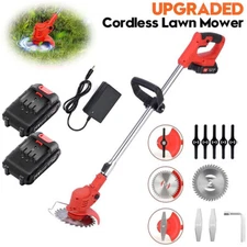 2500W Cordless Weed Eater Electric Brush Cutter Lawn Edger Grass String Trimmer