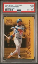 1996 SELECT CERTIFIED MIRROR GOLD #113 WILTON GUERRERO ROOKIE SP 1/30 PSA 9 MINT
