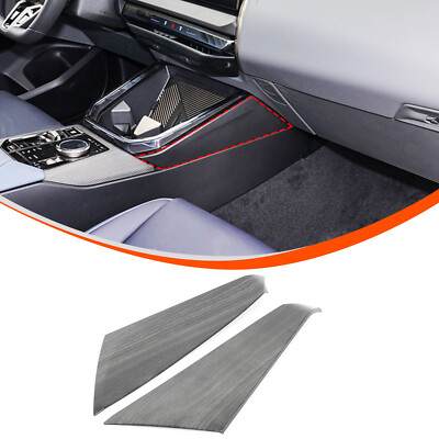 ABS Black Wood Grain Central Control Gear Side Trim Strip For BMW X3 G45 2025+