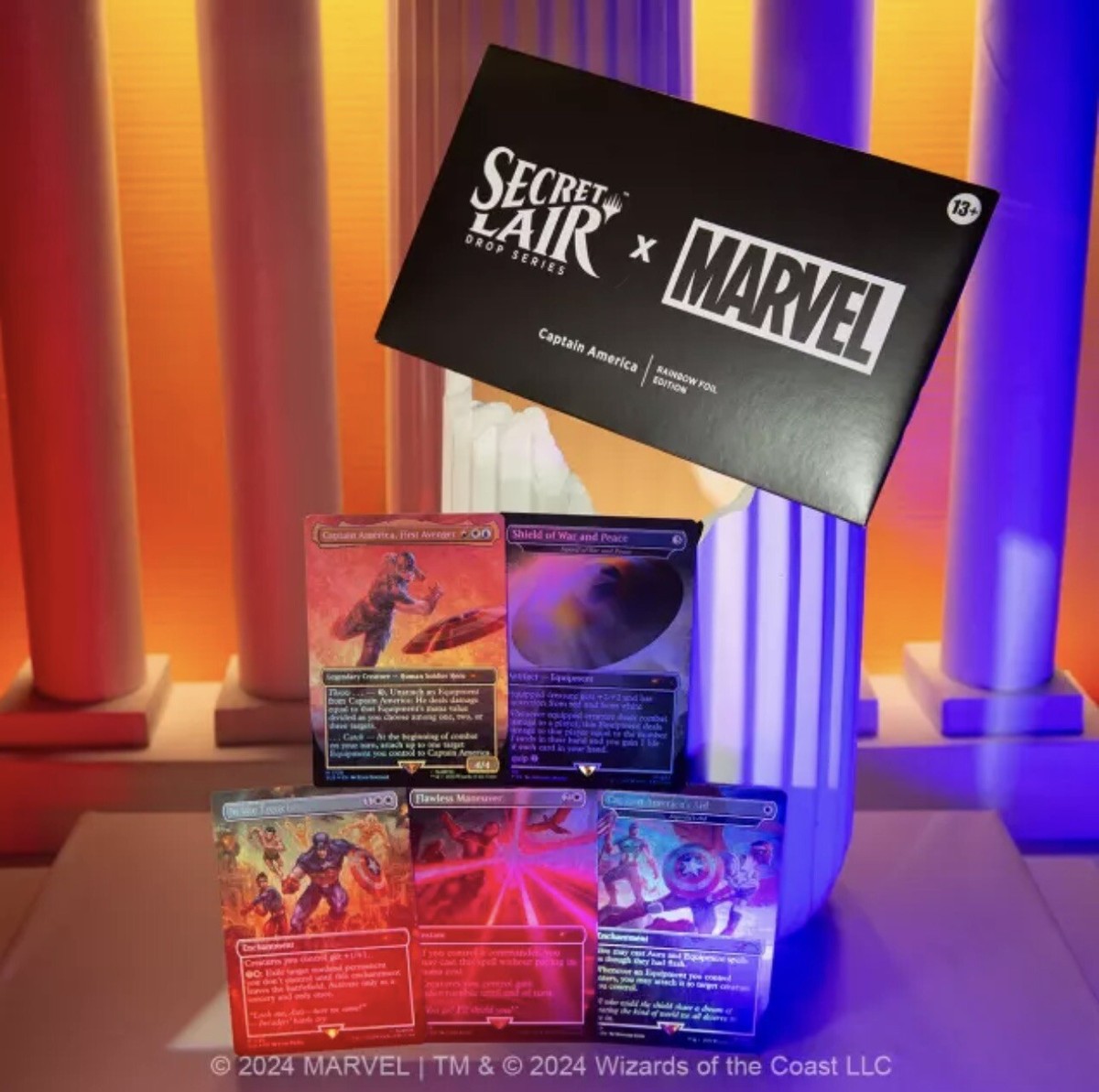 MTG マーベル　Captain America Rainbow-Foil Secret Lair x Marvel Captain America Rainbow Foil Edition - SEALED