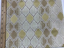 GOLD Trellis Brocade Upholstery Drapery Fabric 110 in. Sold By The Yard