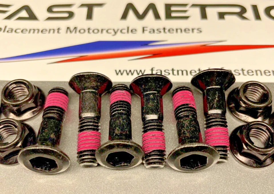 Pernos y tuercas de piñón trasero negro para Kawasaki KX/KDX/KLX reemplaza OEM 92150-1978 Foto 2 de 4