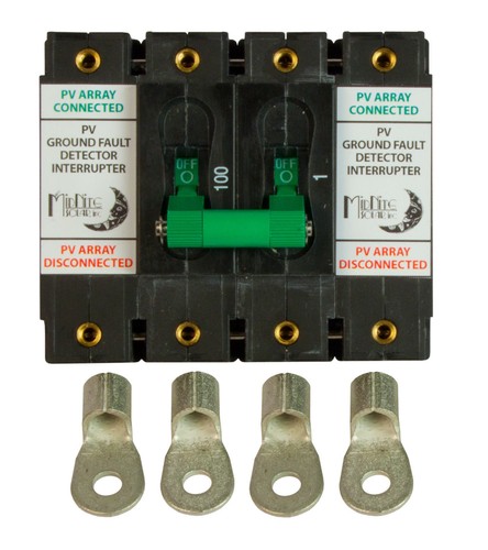MidNite Solar MNEPV8 Circuit Breaker - 150VDC 1-Pole Din Rail Mount