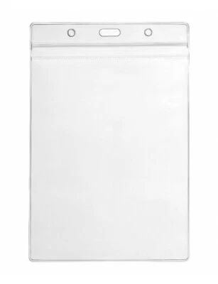 ID Card Holder Clear Vertical Badge Wallet Pocket Pouch A6 17.5x11.8cm 100pc UK