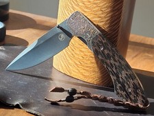 William Henry Folding Knife T12-ONYX 154CM 18K Sterling Silver Titanium 74/100