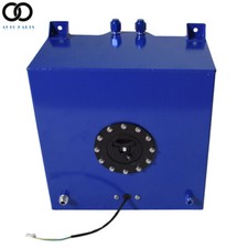 10 Gallon Blue Coated Aluminum Racingdrifting Fuel Cell Gas Tanklevel Sender