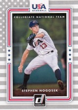 (35) 2016 Donruss STEPHEN NOGOSEK USA Rookie Card LOT #USA-6 Mets