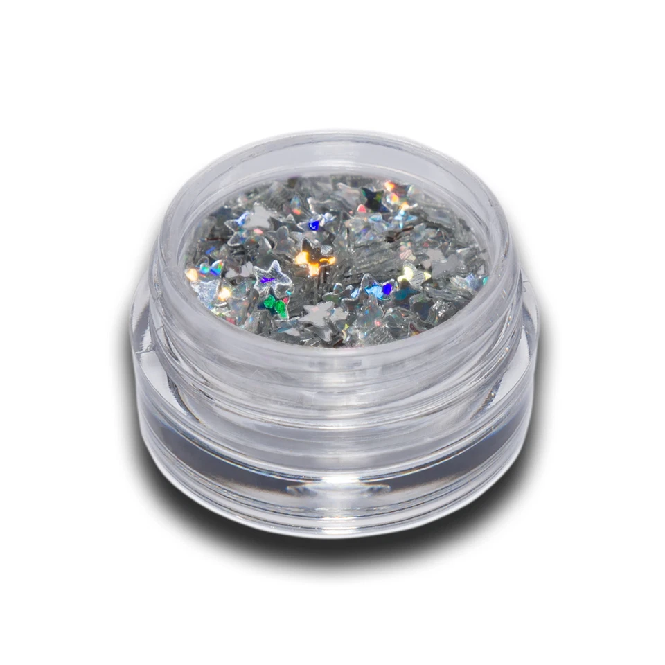 MARKENLOS Schmetterling Butterfly Einleger Shapes Nailart Nail Glitter Silber Nageldesign