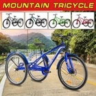 MTB 24/26/27.5in 7Speed 3Wheels Adult Mountain Tricycle Trike Bikes w/Basket Men
