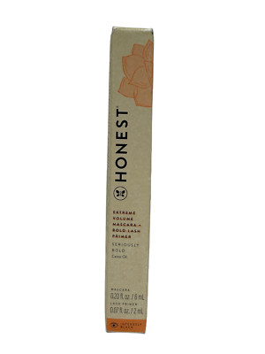 *Honest Extreme Volume Mascara+Bold Lash Primer(0.20fl/6ml-0.07fl/2ml)New Sealed
