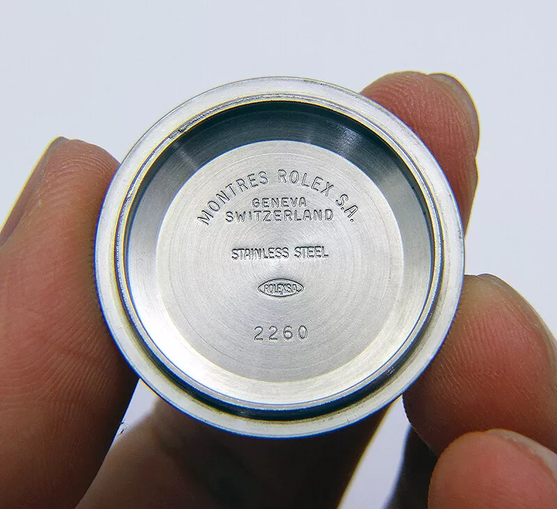 Rolex steel back stainless sale
