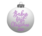 Baby's First Christmas vinyl decal for Christmas Ornament Great gift ...
