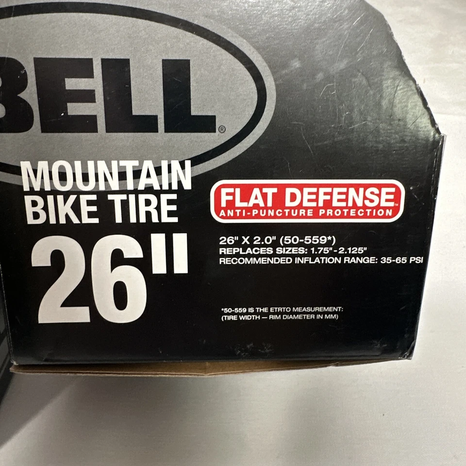 Bell Mountain Bike Tires 26"x2.0", FLAT DEFENSE Anti-Puncture Protection - Image 2 of 4