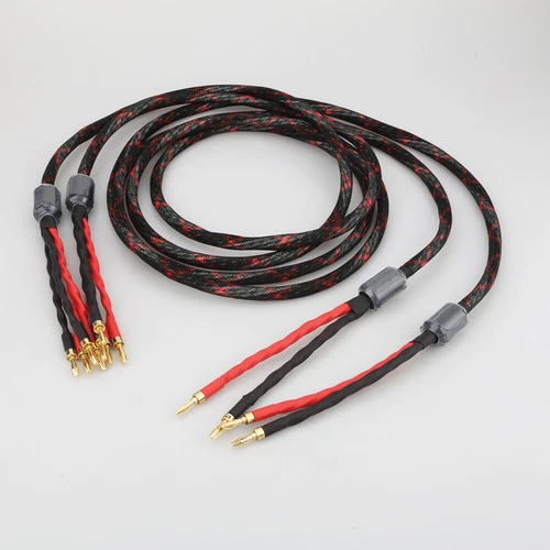 2X 1.5M 12AWG Pure Copper HIFI Audio Bi-wire Speaker Cable 2 To 4 Banana Plug US - Picture 6 of 9